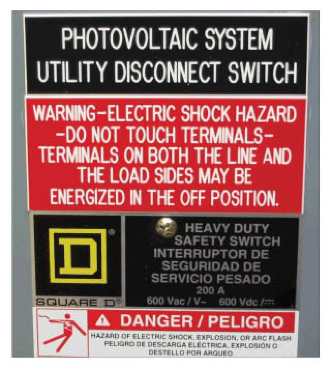 Solar PV System Labels and Signs