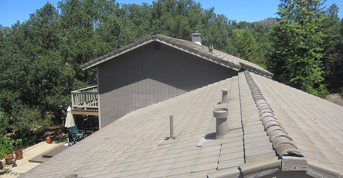 Burgundy before installation the roof