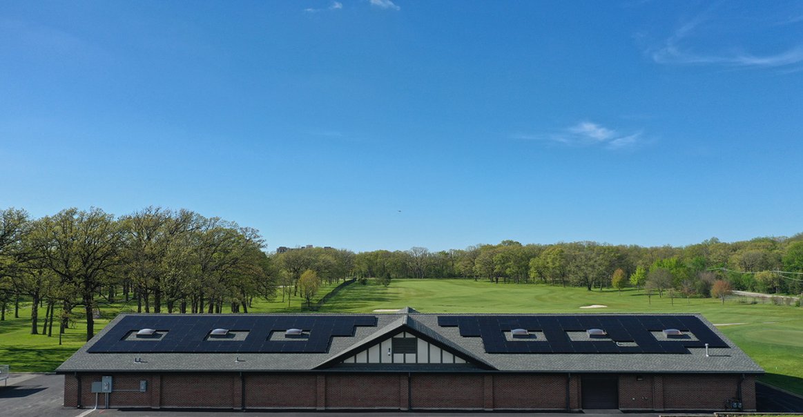 Jinko Modules on Golf Course Roof