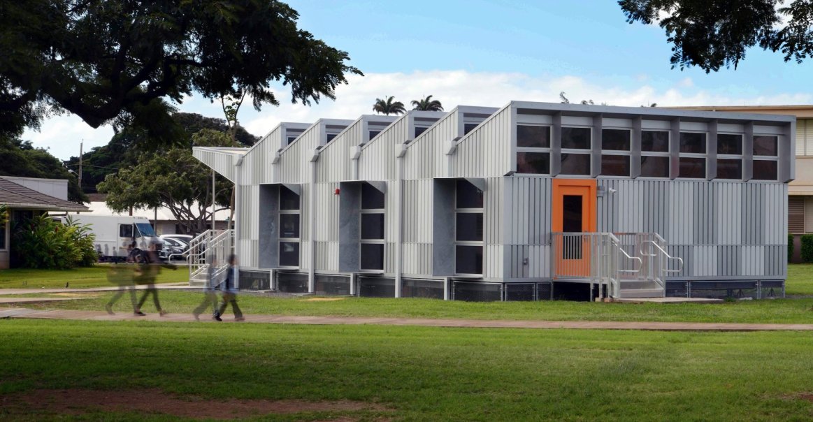 Mobile classrooms design in San Francisco with solar energy for maximum efficiency.