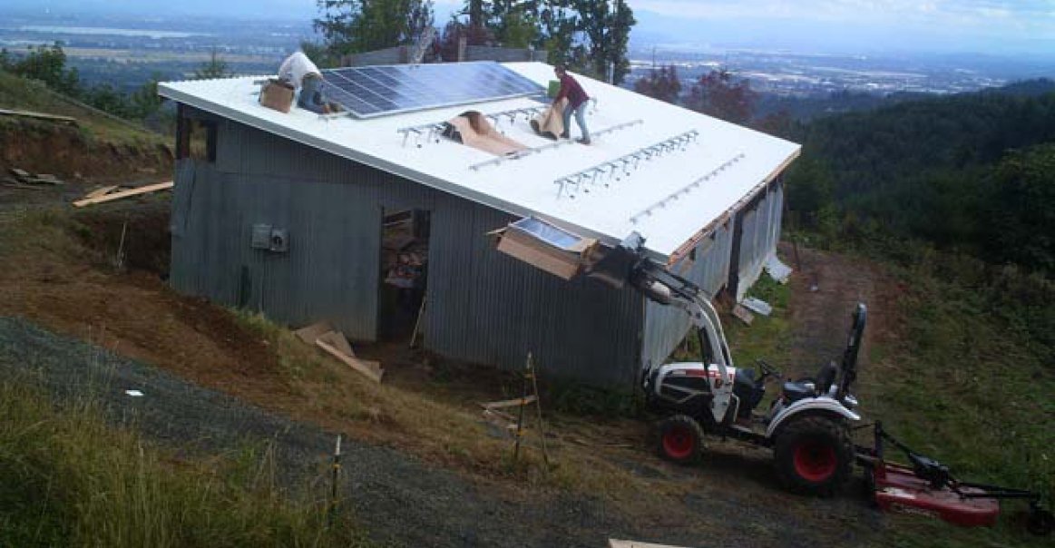 Start of mounting the solar panels