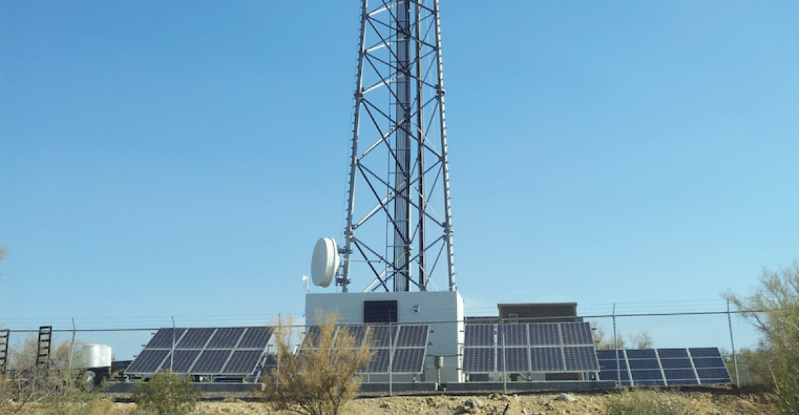 A view of the cell tower