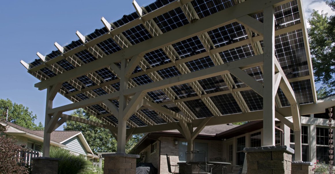 Pergola Solar Canopy Project Supplied by Greentech Renewables