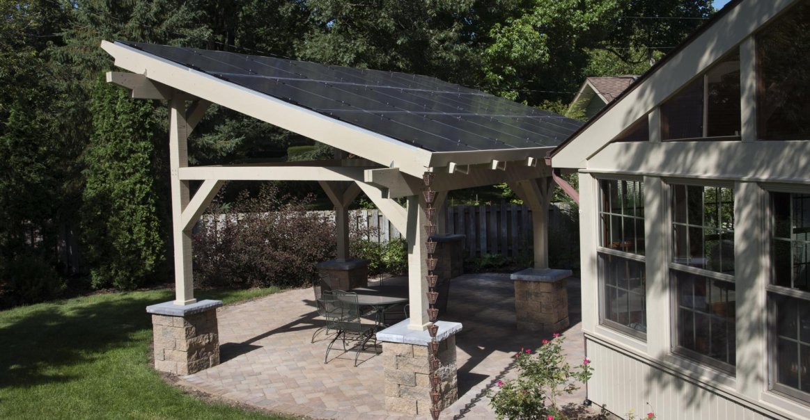 Pergola Solar Installation Supplied by Greentech Renewables